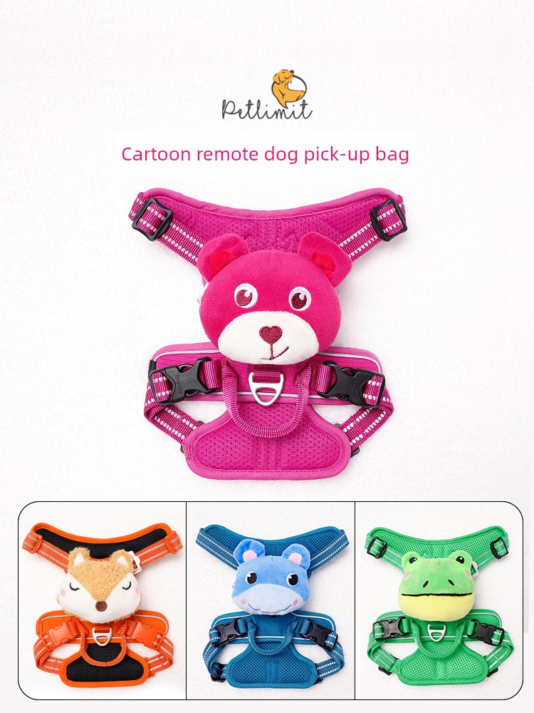 Internet Celebrity Pet Ralph Chest Strap Will Ornament Dog Ornaments Teddy Decoration Bag Cartoon Dog Backpack Stool Bag