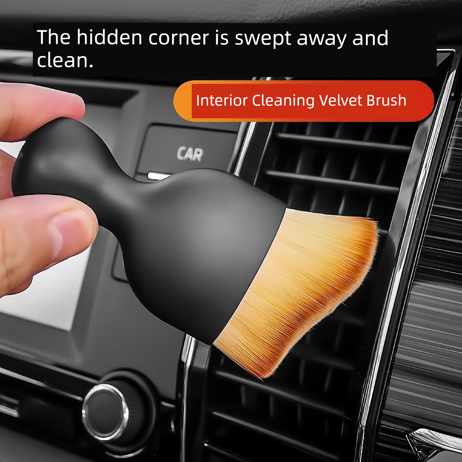 Car Interior Cleaning Brush Vehicular Use Dust Removal Soft Brush Air Conditioner Washing Air Outlet Gap Dust Sweeping Car Wash Tool
