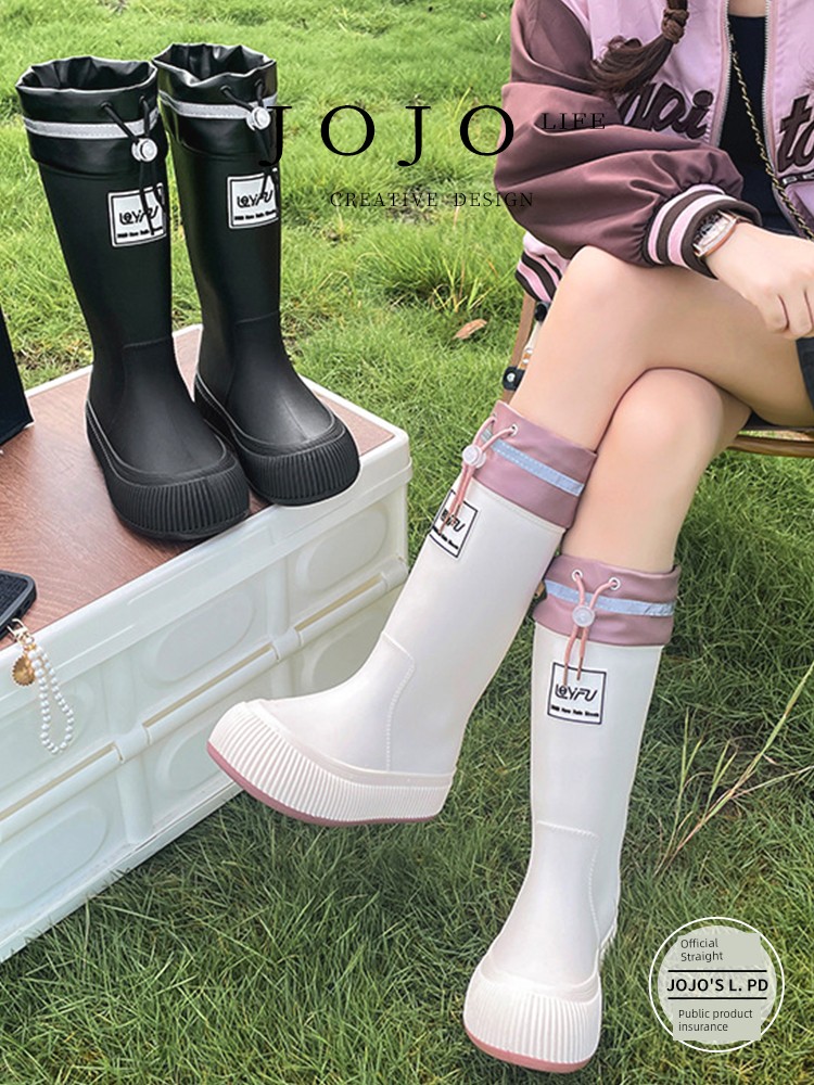 Jojo's L. Pd. Mr. Grocery. All Year Round Fashion Waterproof Shoes Abrasion Resistant Outdoor Rain Boots Thick Sole Women | Action