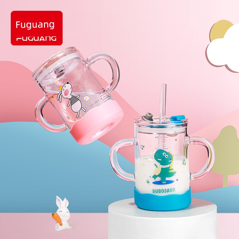 Fuguang Scale Milk Cup Children Straw Cup Microwave Oven Heating Oatmeal Cup Yogurt Cup for Baby