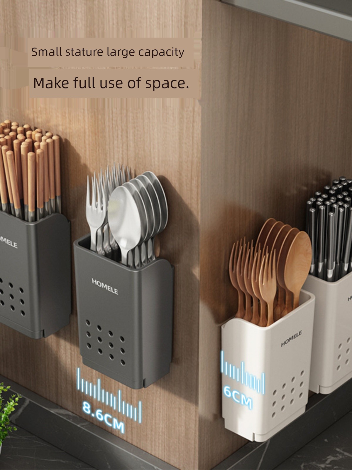 Chopsticks Storage Box For Home Chopstick Canister Wall-Mounted Kitchen Chopsticks Cage Basket Bucket Spoon Draining Fast Storage Rack Wall-Mounted