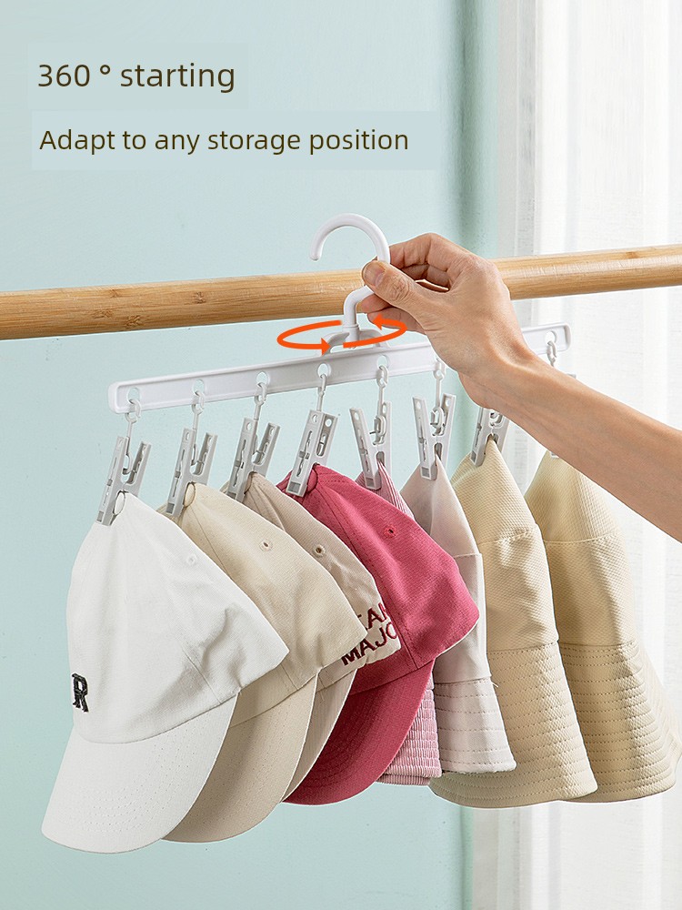 Hat Hanging Storage Fantastic Multifunctional Rack Baby Cap Holder Rack Hook Clip Bag Rack Organizing Rack