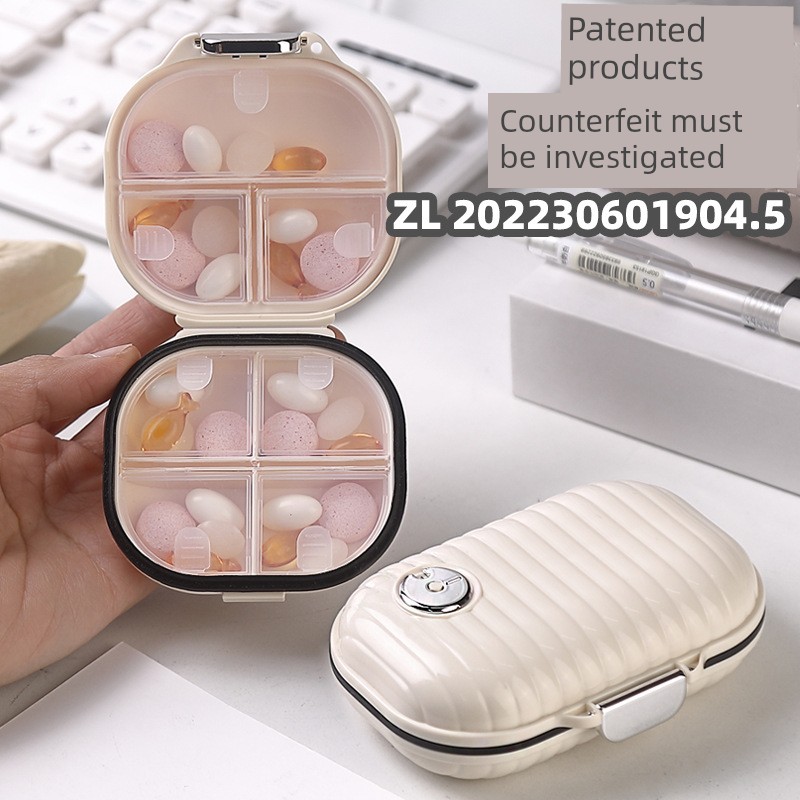 Mini Portable Portable Case Face Value Travel Seven Days Multi-Grid Sub-Packing Pill Piece Jewelry Sealed Storage Box