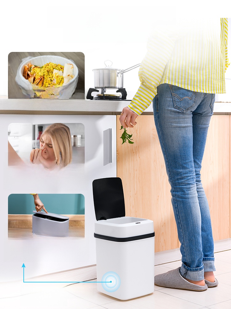 New Arrival with Lid Accessible Luxury Automatic Smart Trash Can