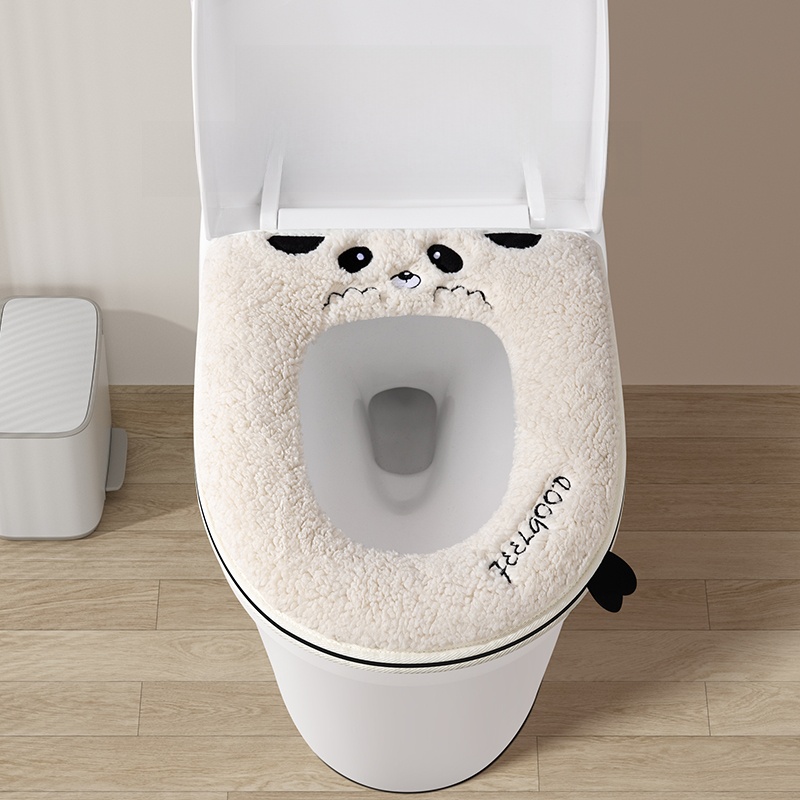 Winter New Arrival Thickened Fleece Toilet Cartoon Toilet Seat Cover Pad
