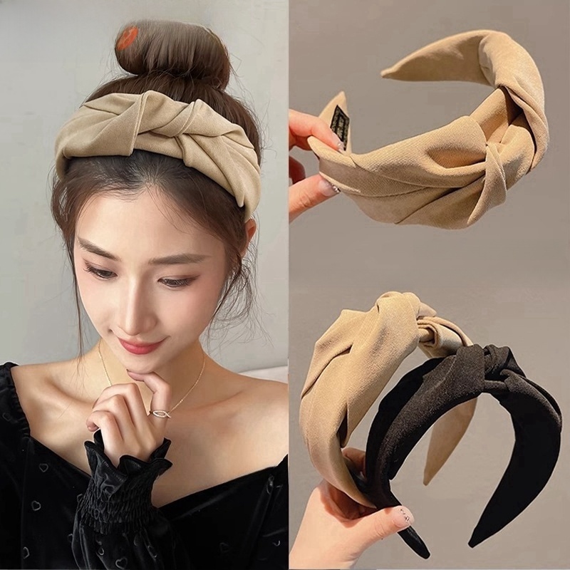 Women's Online Red High Skull Top Face Wash Hair Band Hairband with Wide Edge