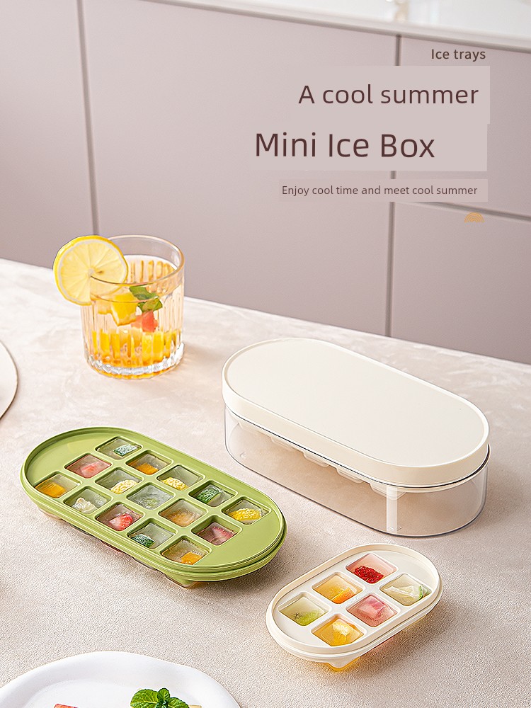 A Forget Ice Cube Mold Food Grade Homemade Ice Cube Tray Frozen Ice Box Refrigerator Press Ice Box Home Tool