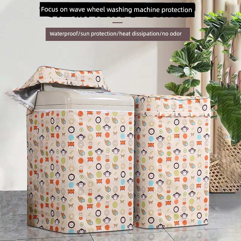 Washing Machine Sun Protection Dust Cover For Home Multifunctional Wrap Cover Waterproof Automatic up-Open Thickened Oxford Cloth