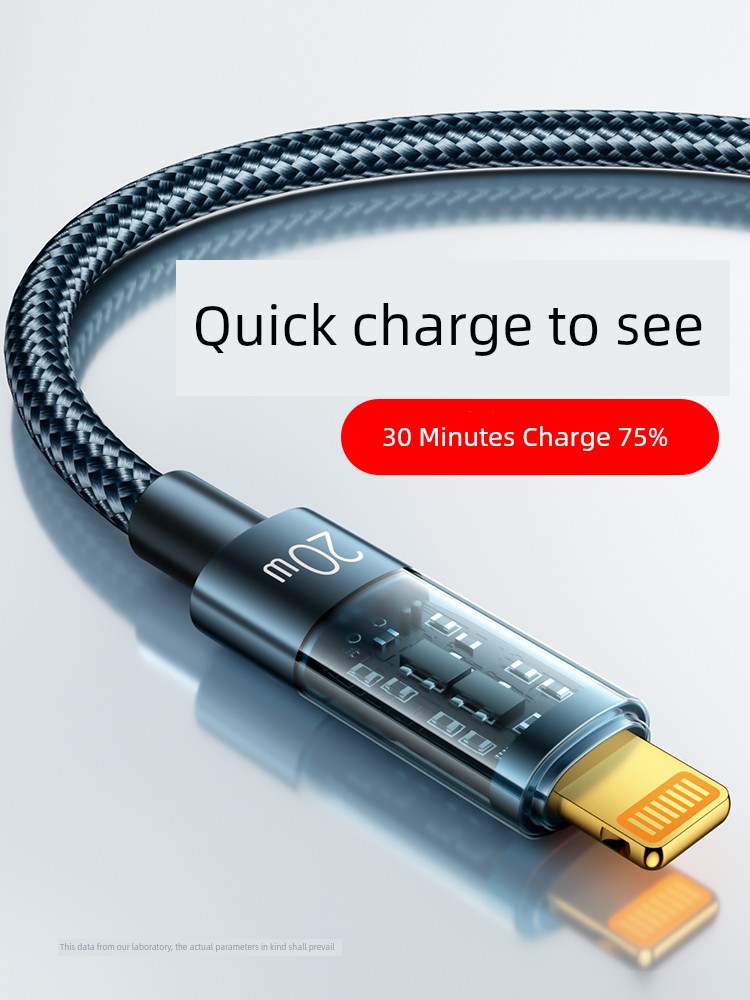 Suitable for Apple 14 Fast Charge Data Cable 15Promax Charging Cable 13typec Mobile Phone 20W Fast Charge PD Genuine Goods USB Suit 11 Car 6 Original 12xs Tablet Ipad8plus7