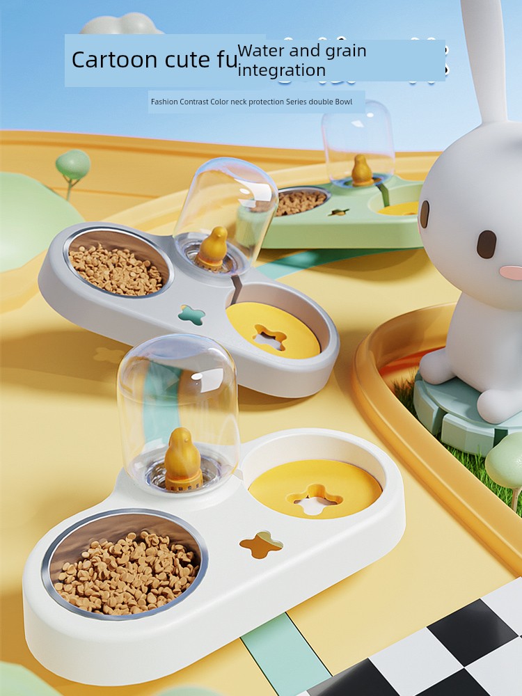 Automatic Protection Cervical Spine Anti-Tumble Cat Bowl