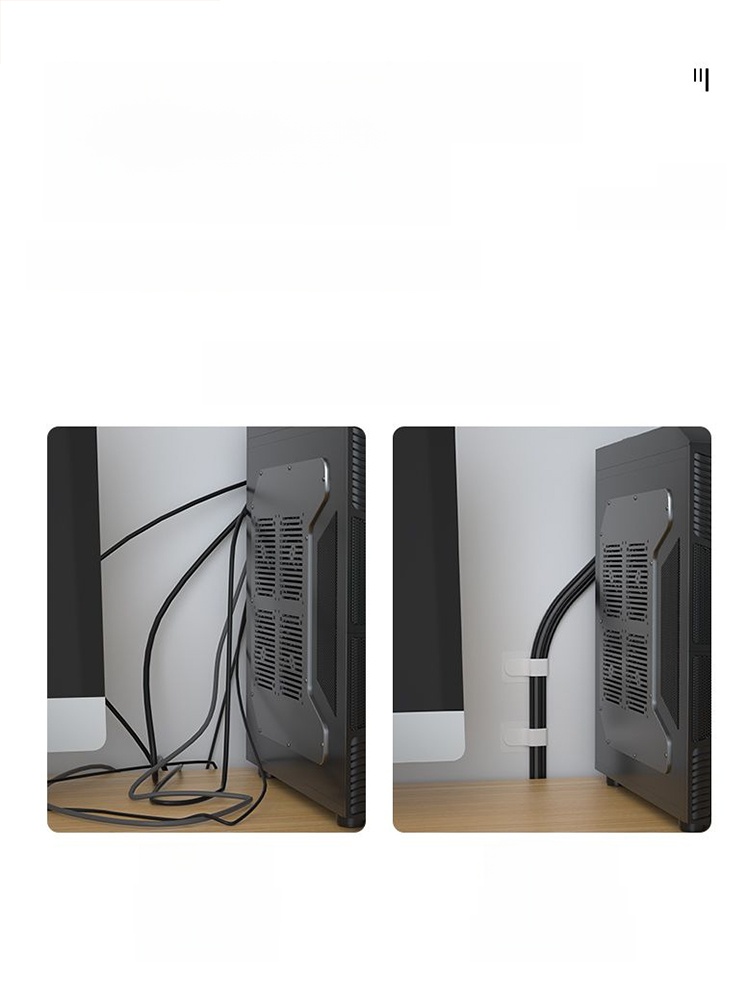 Storage Desktop Computer Velcro Cable Tie Cord Manager