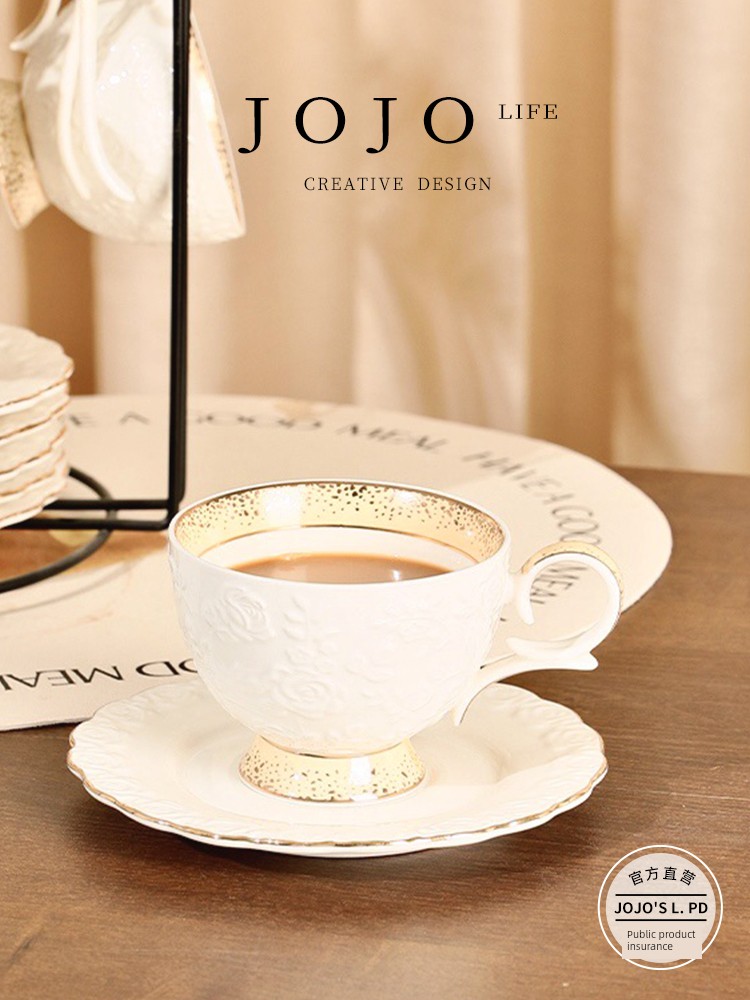 Jojo's L. Pd. Rise. Affordable Luxury Style For Home Ceramic Coffee Cup Suit Afternoon Tea Gift | Joy