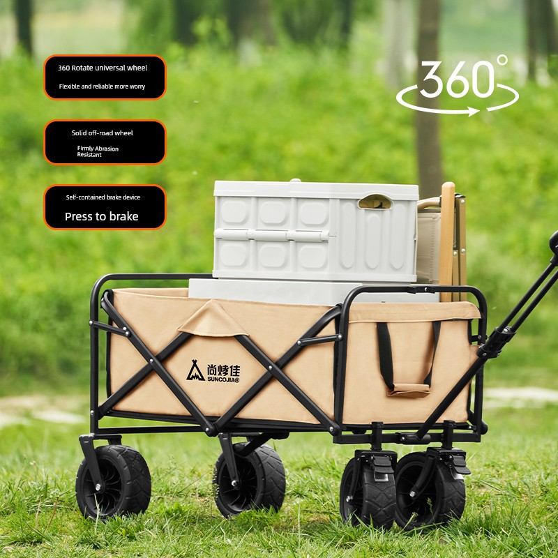 Shangchuanjia Camping Car Camp Car Camping Trolley Shopping Shopping Shopping Moving Dray Outdoor Small Pull Trailer