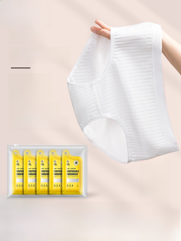 Disposable Underwear Ladies Seamless Pure Cotton Sterile Travel Supplies Confinement Mother Daily Disposable Plus Size Independent Packaging