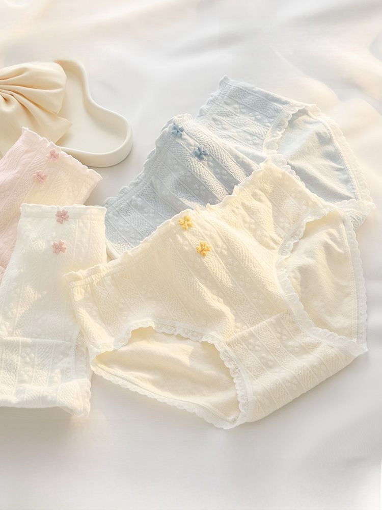 Yu Zhaolin Sweet Girl Mid-Waist Nude Feel Pure Cotton Underwear