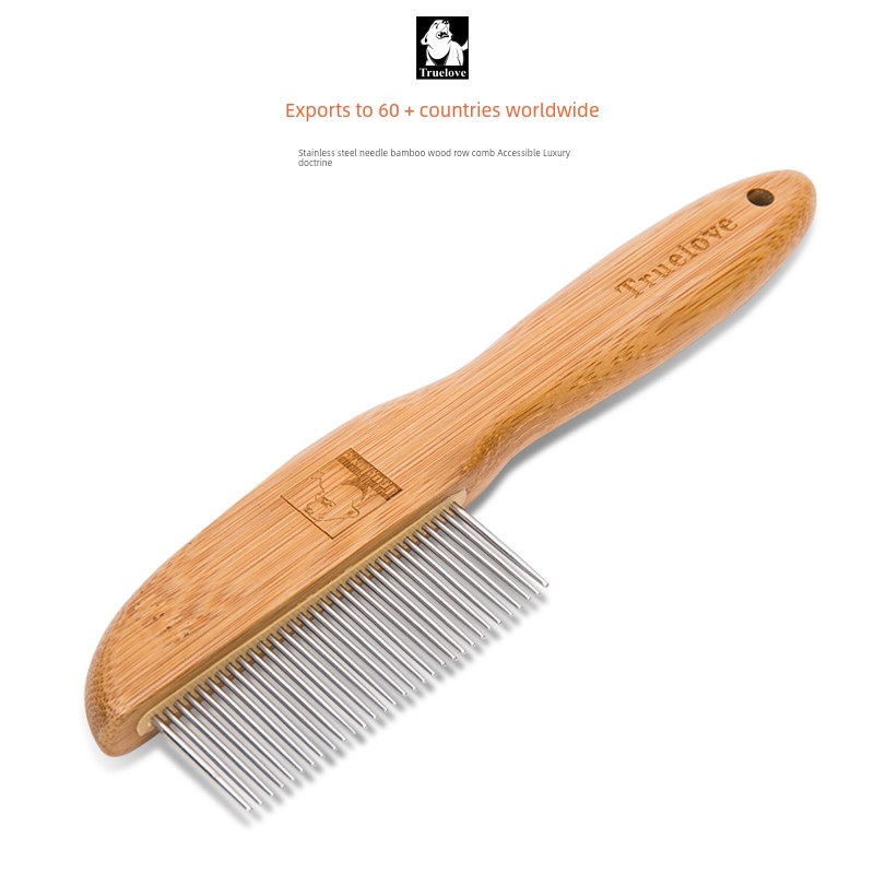 Truelove Comb Dog Comb Cat Steel Comb Puppy Knot Opening Beauty Puppy Long-Haired Dog Handy Gadget Pet Supplies