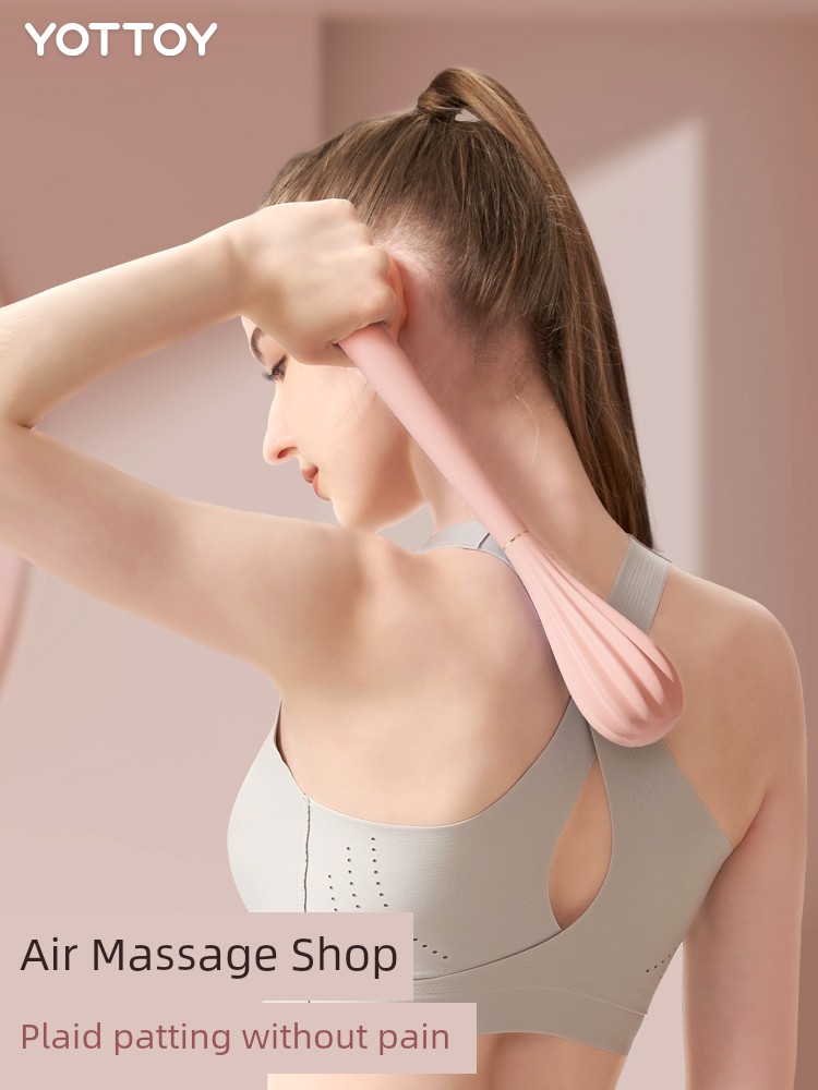 Back Tapping Handy Gadget Shoulder and Neck Tapping Scrapping Rod For Home Tapping Massage Hammer Skin Scraping Board Silicone Health Care Meridian Bat Beating Device