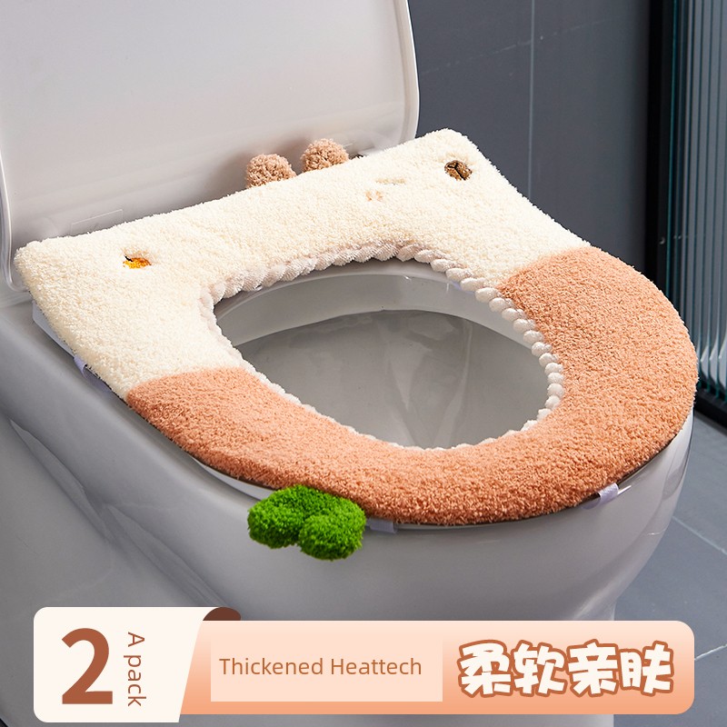 Toilet Seat Cover Universal Seat Cushions Sitting Paste Cushion Toilet Washer Winter Toilet For Home Thick Waterproof All Year Round Toilet