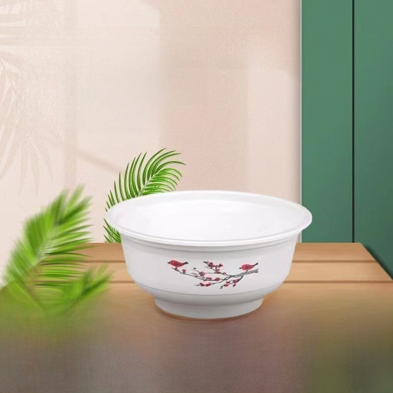 Uncovered Plum Blossom Hard Outdoor Household Full Box Plastic Bowl