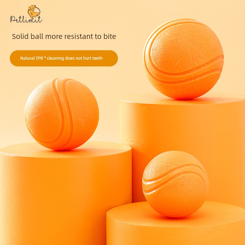 Dog Toy Bite-Resistant Solid Training Ball Large Dog Molar Elasticity Rubber Ball Teddy/Golden Retriever Pet Supplies