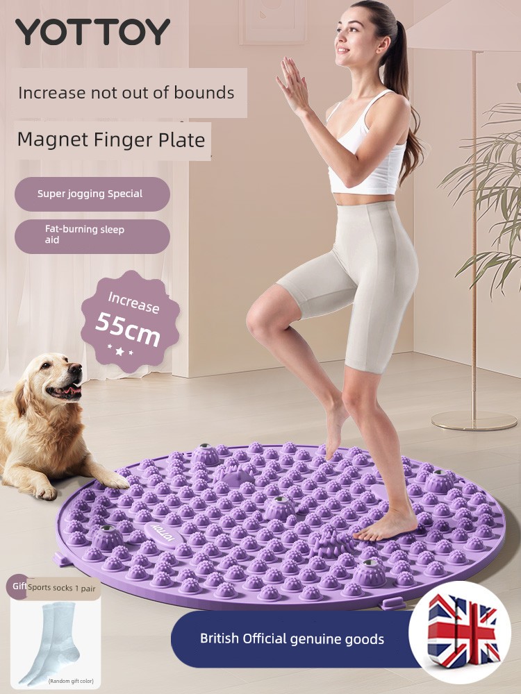 Yottoy Anti-Slip Bath Mat Foot Massage Cushions in-Place Super Jogging Dedicated Floor Mat Sole Foot Step Running Toe Pressure Weight Loss