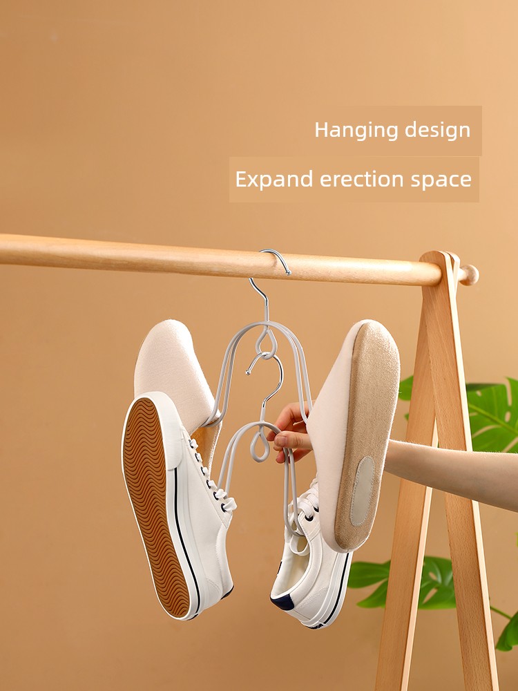 Fasola Shoes Handy Gadget Outdoor Balcony Window Shoe Rack Household Shoes Storage Rack Multi-Functional Windproof Rack