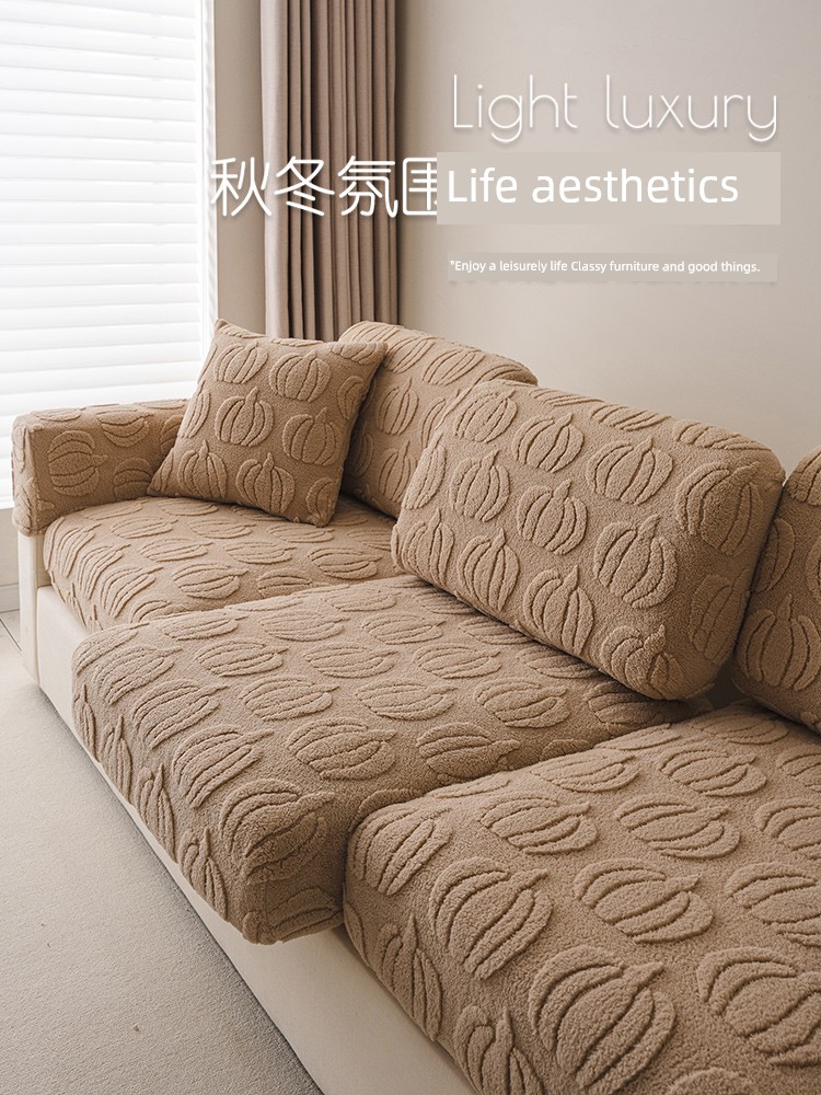 Autumn and Winter Thickened Fleece Sofa Cover 2025 New Arrival All-Inclusive Universal Sofa Keep Warm Elastic Cushion Cover