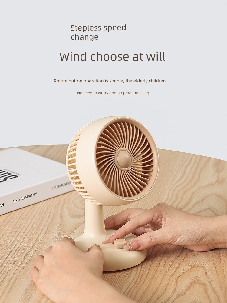 USB Desktop Small Fan Electric Fan Small Electronic Fan Office Mini Portable Rechargeable Refrigeration Dormitory For Home Bedroom Noiseless Air Kitchen Wall Hanging Bed Portable Air Conditioner Fan Station