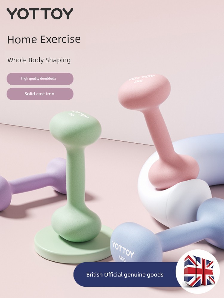 Women's Equipment a Pair of Solid Ferrous Thin Belly Dumbbell