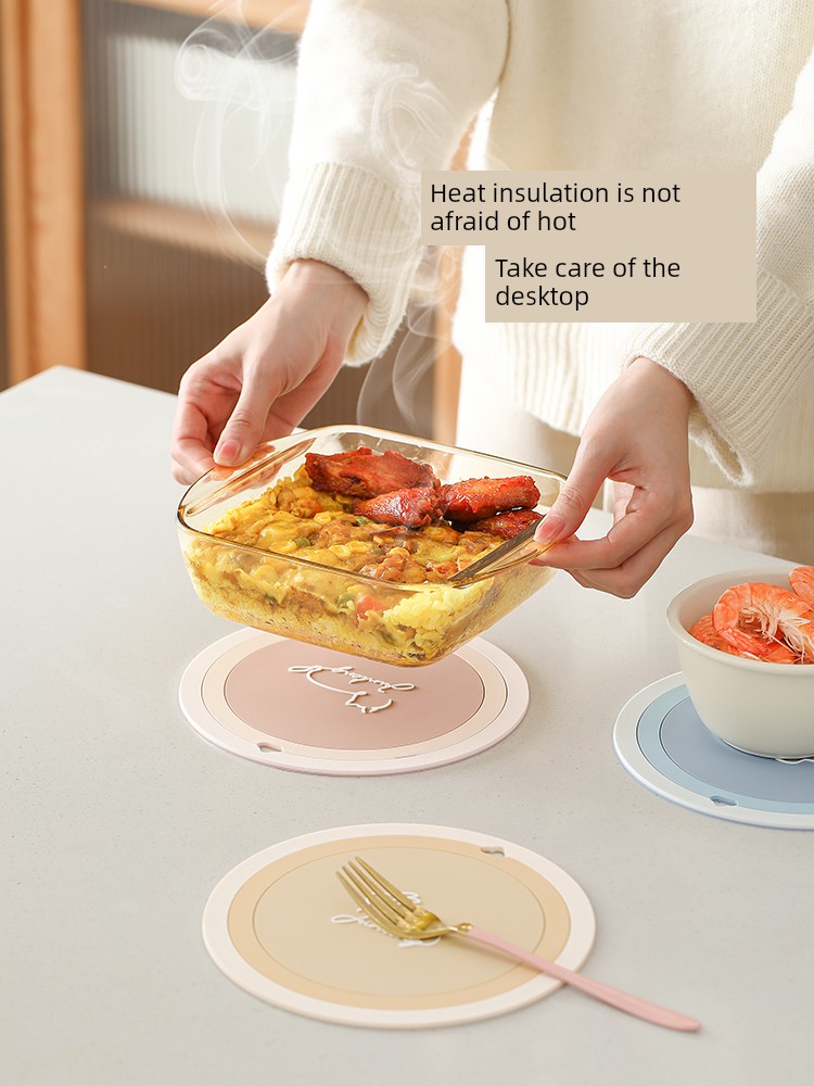 Fasola Scald Preventing Met Home Non-Slip Oil-Proof Thermal Shielded Pad Creative Animal Coaster High Temperature Resistant Dining Table Plate Mat