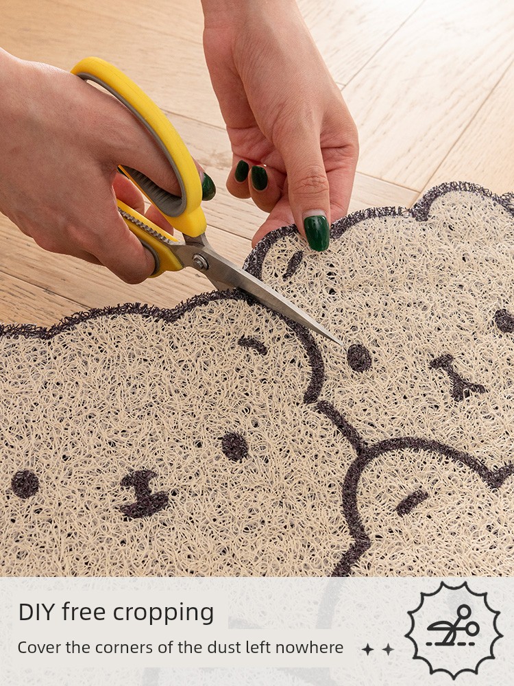 Fresh Entry Door PVC Loop Floor Mat Entrance Home Use Home Entrance Door Mat Dust Removal Non Slip Cutting Door Mat