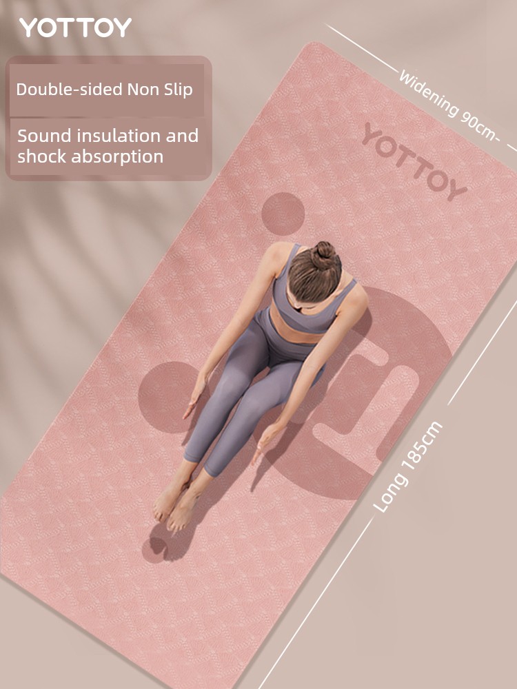 Yoga Mat Floor Mat Home Non-Slip Girls Special Skipping Rope Shock Absorption Mute Fitness Widened Sound Insulation Sports Mat