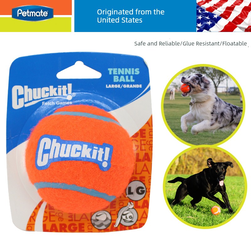 Petmate Dog Toy Pet Tennis Elastic Bite-Resistant Small Large Dog Poodle Puppy Training Item