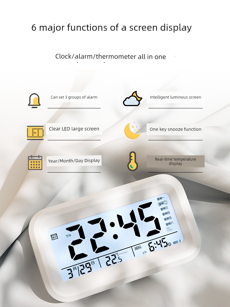 Self-Discipline Intelligence Digital Special Alarm Clock for Girls and High School Students