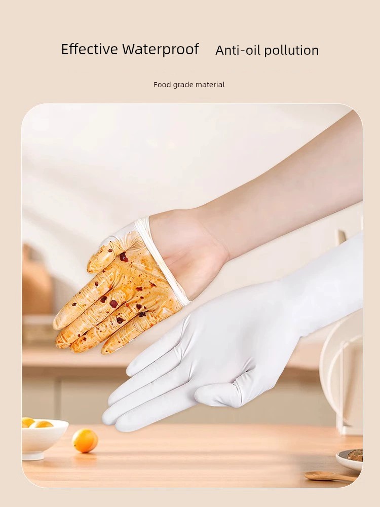 Nitrile Kitchen Waterproof Extra Thick and Durable Disposable Gloves