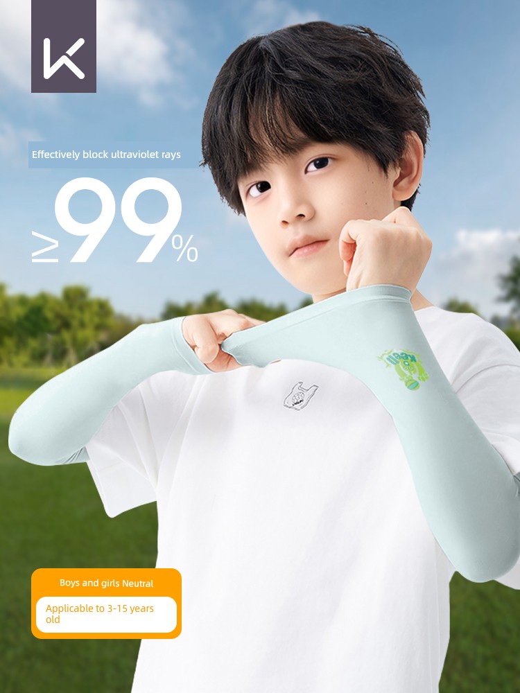 Keep Kids Sun Protection Ice Sleeve Baby UV Protection Boys and Girls Summer Outdoor Sports Comfortable Breathable Viscose Fiber Oversleeve