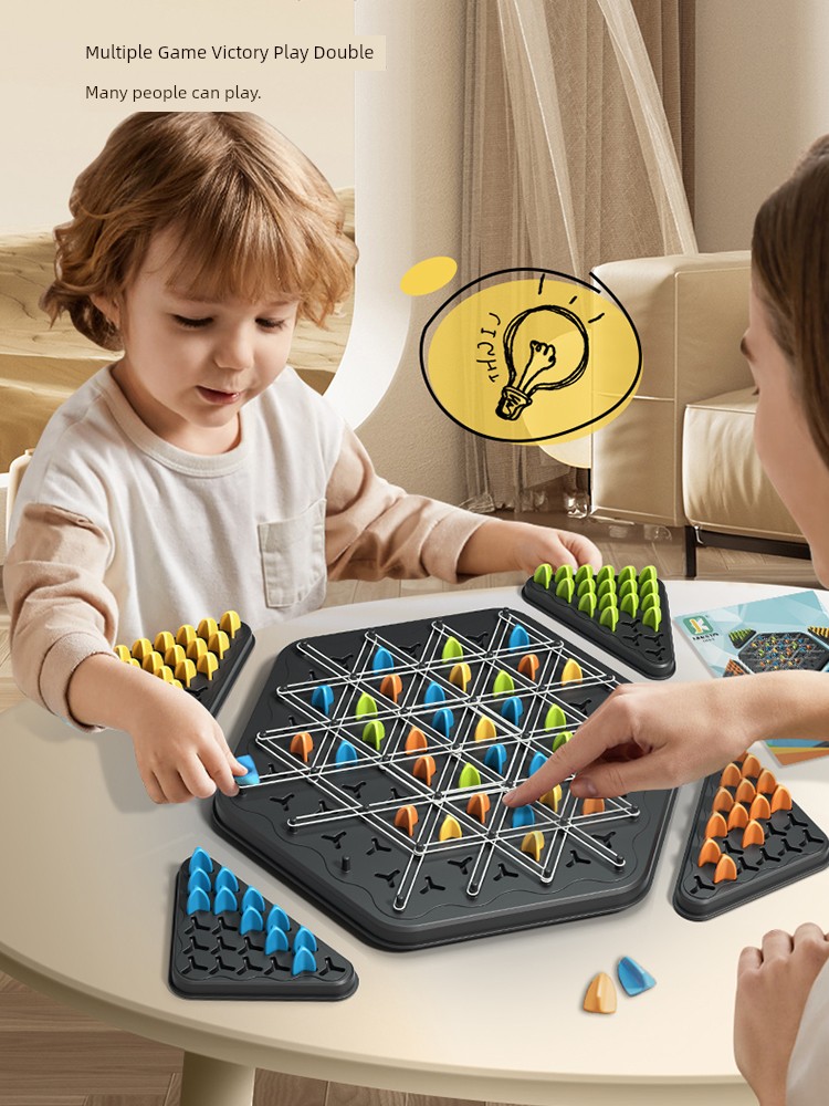 Chain Triangle Chess Kids Logic Thinking Training Toys Matching Interactive Puzzle Table Games Boys and Girls Battle