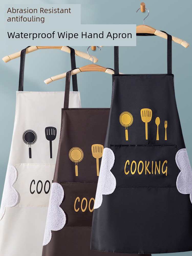 Apron Kitchen For Home 2024 New Arrival Cooking Apron Oil-Proof Waterproof Couple's Apron Catering Work Clothes