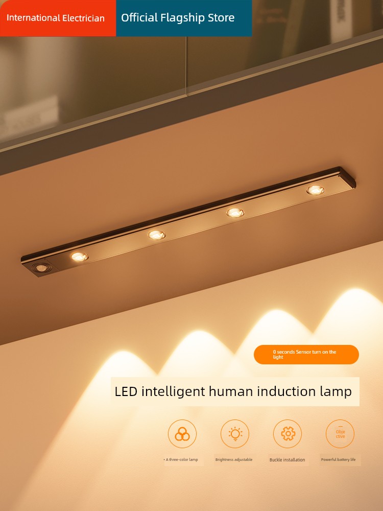 Led Human Body Sensor Bench Kitchen Self-Adhesive Light Strip