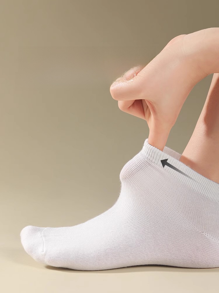 Men's and Women's Spring and Summer Sweat Absorption Cotton Disposable Socks