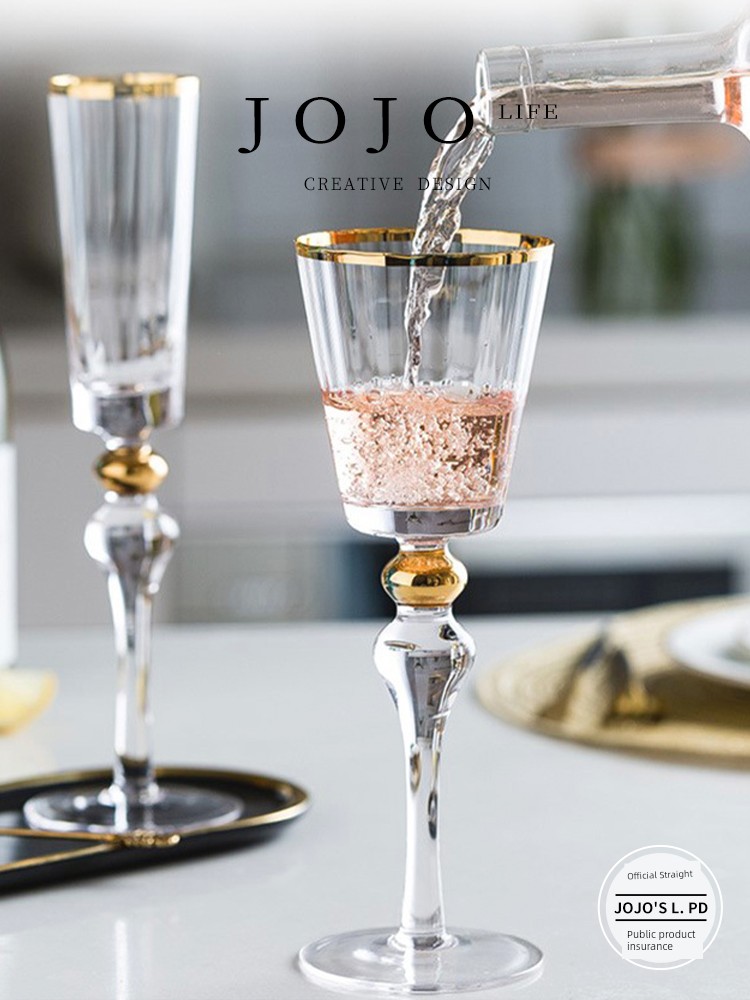 Jojo's L. Pd. Tung. Wine Set Handmade Crystal Red Wine Glass Dessert Wine Glass Phnom Penh Beads | Yutong