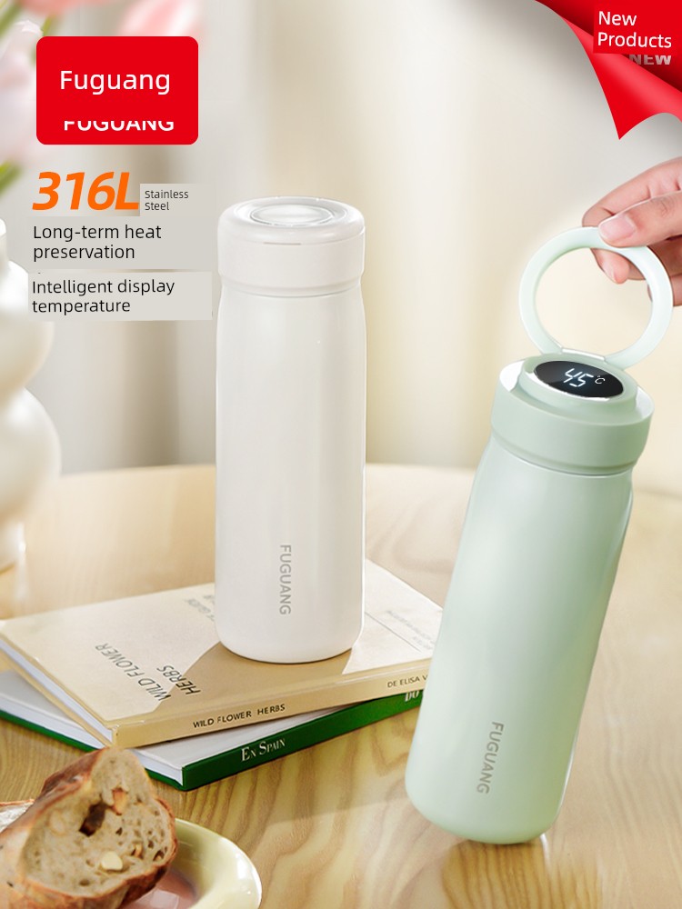 Fuguang Vacuum Cup Women High Temperature 316L Stainless Steel Tea Cup Men's Good-looking Convenient Student Cup New