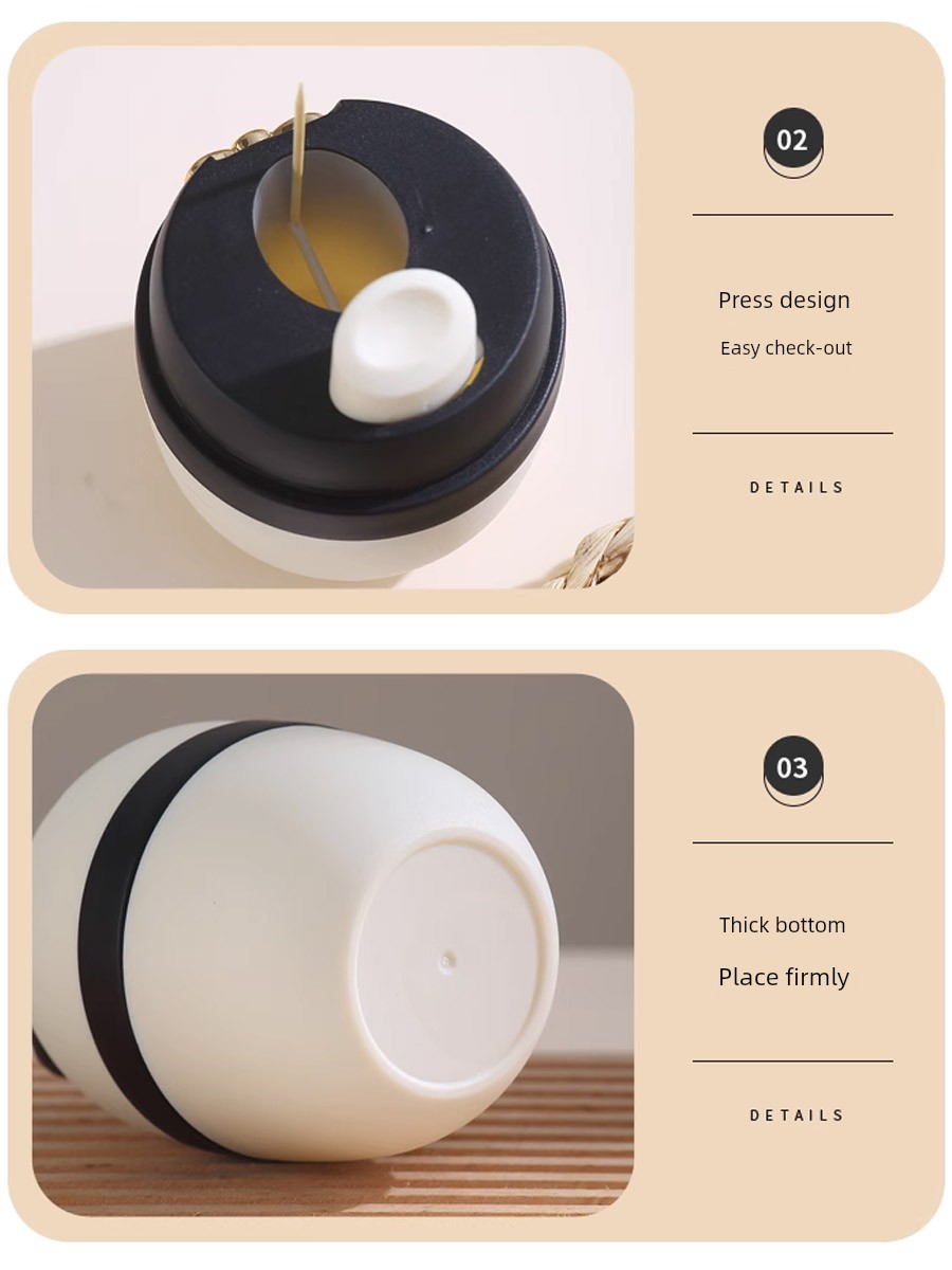Panda Press Toothpick Box Automatic Pop-up For Home Commercial Bucket Barrel Cans and Bottles Unique Creative Cartoon Cute Storage Box