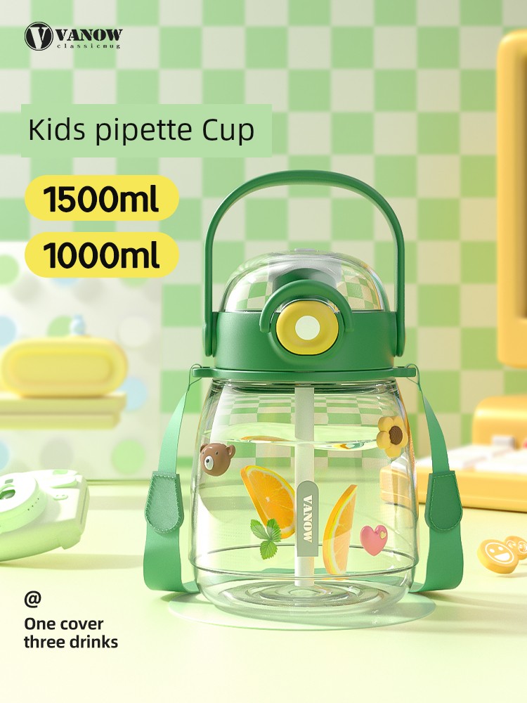 Vanow Large Capacity Water Cup High Temperature Resistance Barrels Tons Kids Student Kettle Summer Big Belly Cup 2025 New Arrival