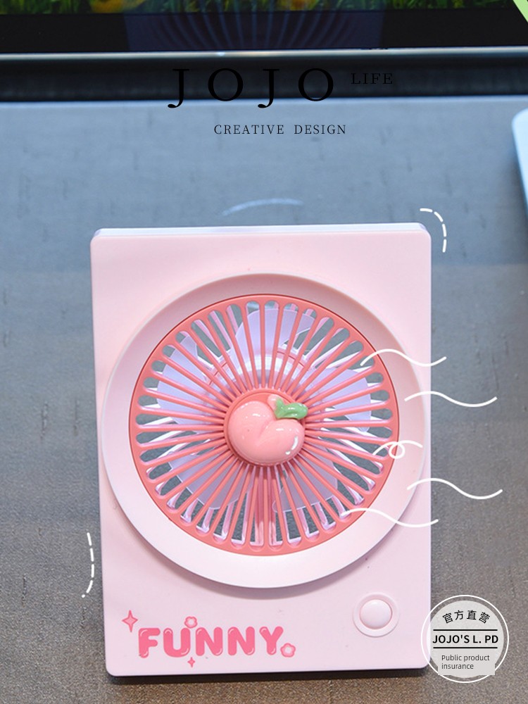 Jojo's L. Pd. Chinese. Cartoon Fruit Handheld Fan USB Rechargeable Desktop Fan | Traditional Chinese Medicine