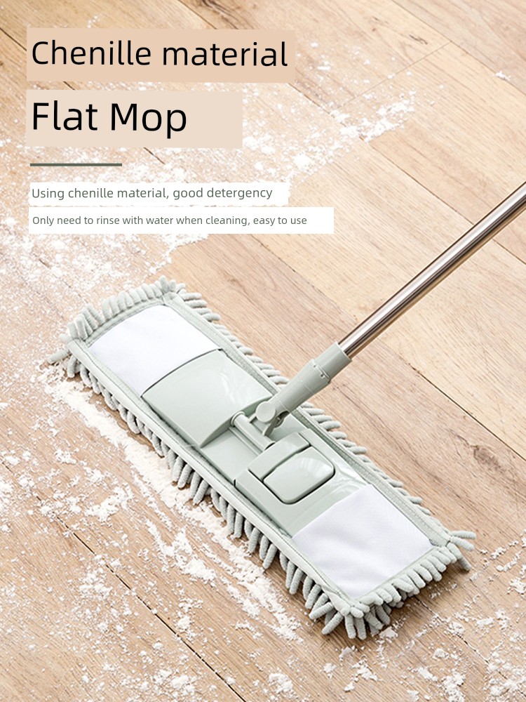 Jujiajia Flat Mop For Home Rotate Chenille Mop Wet and Dry Use Bean Bag Floor Cleaning Cloth Mop Mop
