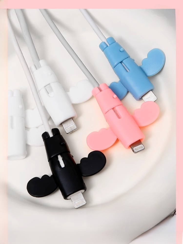 Little Angel Neutral Student Storage Soft Silicone Data Cable