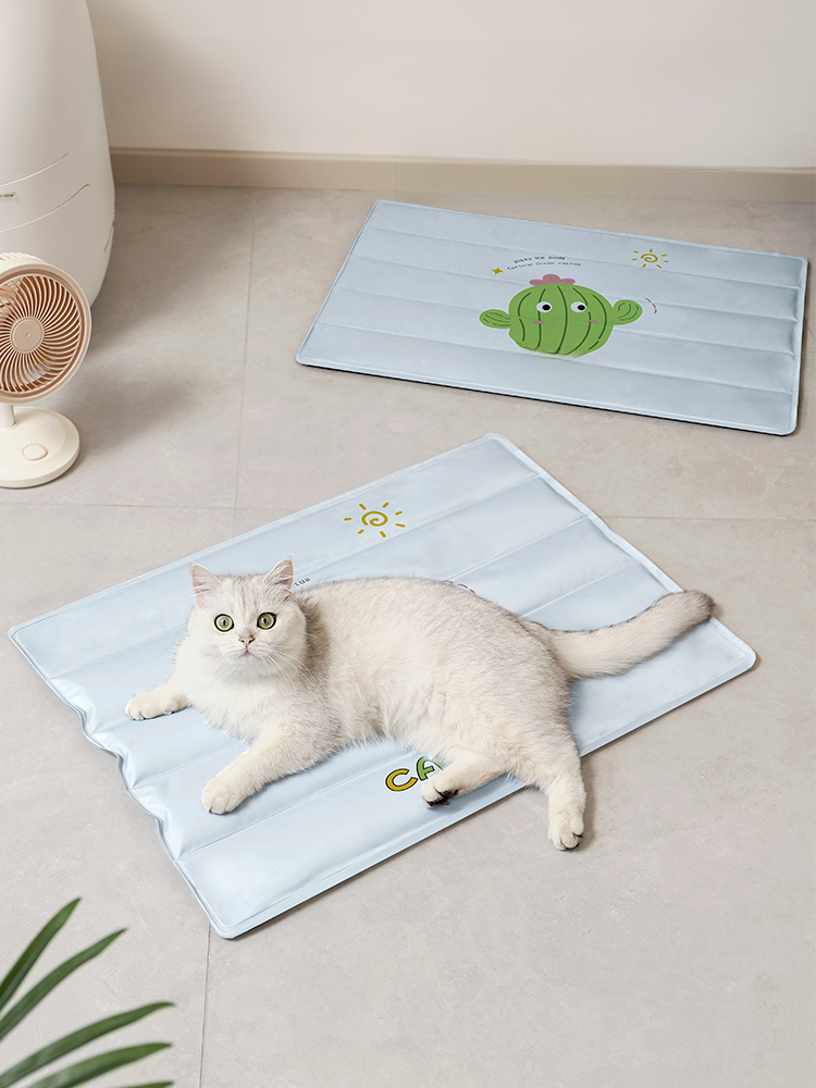 Pet Ice Mat Summer Cat Mattress Cat Nest Mat Dog Cooling Ice Mat Summer Cooling Bite-Resistant Cool Mat