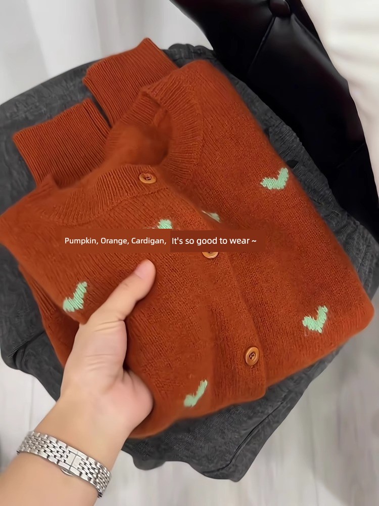 European Goods Heavy Weight 2025 Spring New Arrival Women's Clothing Fashion Simple Knitting Cardigan Fancy Wear Beautiful Tops Fashion
