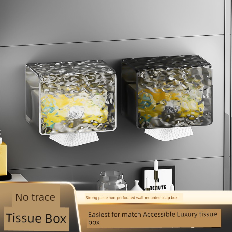 Paper Extraction Box Toilet Toilet Paper Box Storage Wall-Mounted Face Cloth Waterproof Toilet Paper Rack Toilet Tissue Box